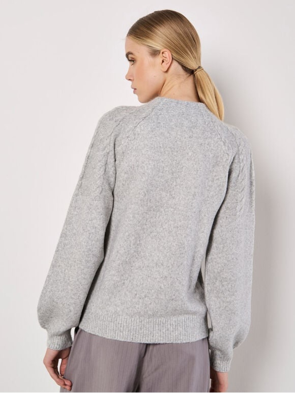 APRICOT Pearl Embellished Cable Knit Sweater - Picture 2 of 9